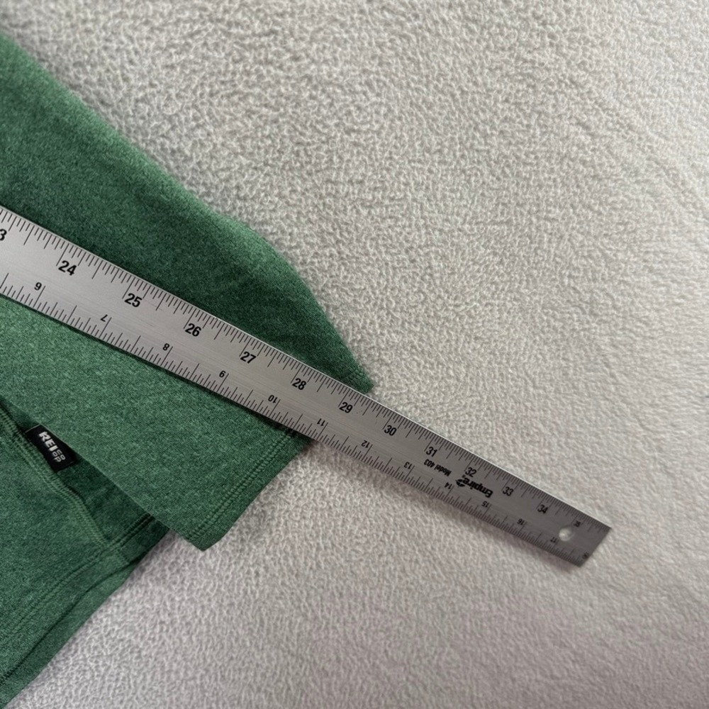 REI Co-op Midweight Base Layer Shirt men's Medium Green Quarter Zip Pullover - Picture 6 of 9